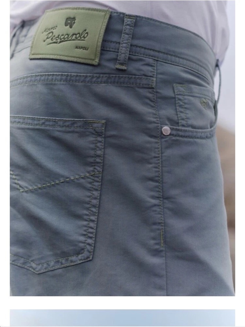 Marco Pescarolo Nerano M18 men’s Italian made Men's Jeans — Slate Gray size 32